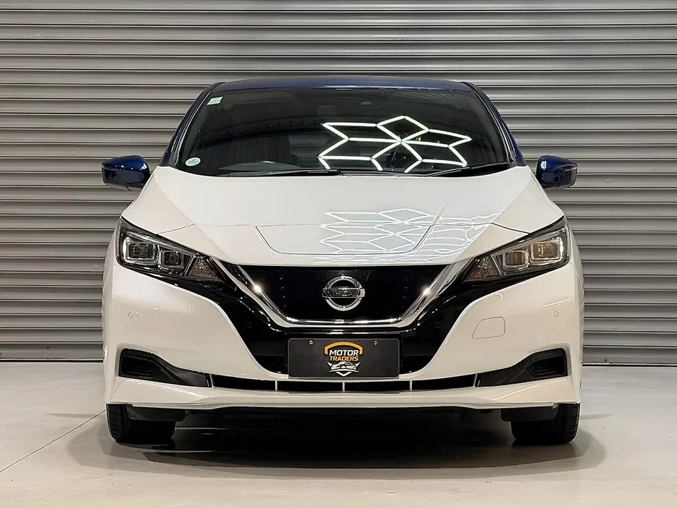 Blue & White 2018 Nissan Leaf X Model | SOH=87% **LOW MILEAGE** — photo 2